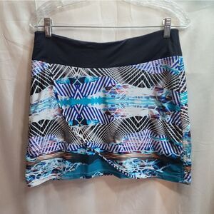 Swingdish Fitness Signature Abstract Print Lined Golf Skort Size Medium